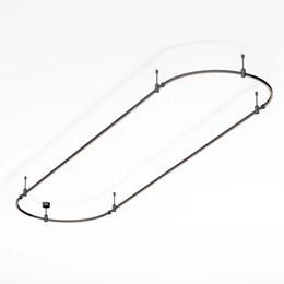 Фото #1 товара Основание ART-APRIORI-OVAL-ROD-200-3000x1000 (BK) (Arlight, IP20 Металл, 3 года)