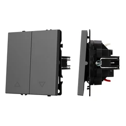 Фото #1 товара Механизм выключателя управления шторами SWT-NOBE-MKR2-SFPL-GR (230V, 10A) (Arlight, Серый базальт)