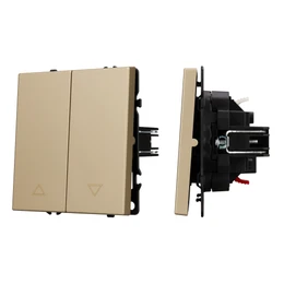 Фото #1 товара Механизм выключателя управления шторами SWT-NOBE-MKR2-SFPL-GD (230V, 10A) (Arlight, Золотой песок)