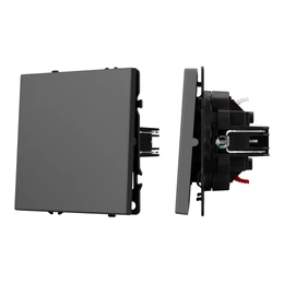 Фото #1 товара Механизм звонкового выключателя SWT-NOBE-MKR1-SFPL-L-GR (230V, 10A) (Arlight, Серый базальт)