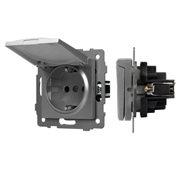 Фото #1 товара Механизм розетки влагозащищённый SCT-MCP-PL-GR-V (250V, 16A) (Arlight, -)
