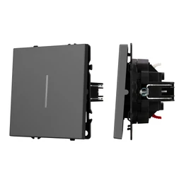 Фото #1 товара Механизм выключателя одноклавишный непроходной LED SWT-NOBE-MK01-SFPL-L-GR (230V, 10A) (Arlight, Серый базальт)