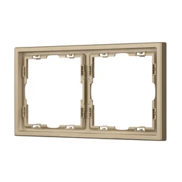 Фото #1 товара Рамка пластиковая FRM-NOBE-SFPL-2-GD (Arlight, Золотой песок)