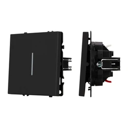 Фото #1 товара Механизм выключателя одноклавишный непроходной LED SWT-NOBE-MK01-SFPL-L-BK (230V, 10A) (Arlight, Черный оникс)