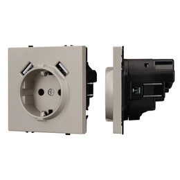 Фото #1 товара Механизм розетки с USB зарядкой SCT-NOBE-MUAA-SFPL-CA (230V, 16A) (Arlight, Кашемир)