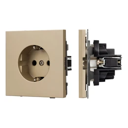 Фото #1 товара Механизм электрической розетки SCT-TENDO-MEU1-SFPL-GD (230V, 16A) (Arlight, Матовый песочный)