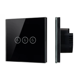 Фото #1 товара Выключатель сенсорный SWT-OMALI-S03-ZB-BK (250V, 10A, Zigbee) (Arlight, Стекло)