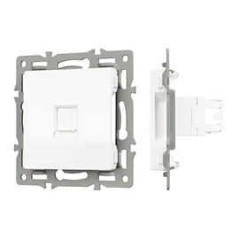 Фото #1 товара Механизм компьютерной розетки SCT-MPC1-PL-WH (RJ-45, CAT6) (Arlight, -)