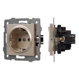 Фото #1 товара Механизм электрической розетки SCT-MEU1-PL-GD-V (250V, 16A) (Arlight, -)