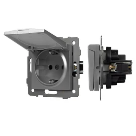 Фото #1 товара Механизм розетки влагозащищённый SCT-MCP-PL-GR-V (250V, 16A) (Arlight, -)