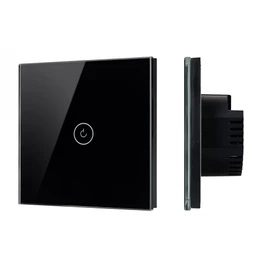Фото #1 товара Выключатель сенсорный SWT-OMALI-S01-ZB-BK (250V, 10A, Zigbee) (Arlight, Стекло)