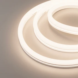 Фото #1 товара Светодиодная лента герметичная MOONLIGHT-SIDE-X336-12x24mm 230V Warm3500 (11 W/m, IP65, 50m, wire x1) (Arlight, Грибовидная форма)