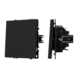 Фото #1 товара Механизм выключателя одноклавишный непроходной SWT-NOBE-MK01-SFPL-BK (230V, 10A) (Arlight, Черный оникс)