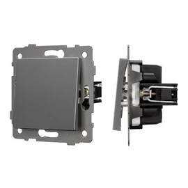 Фото #1 товара Механизм выключателя одноклавишный непроходной SWT-MK01-PL-GR-V (250V, 10A) (Arlight, -)