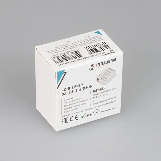 Фото #2 товара INTELLIGENT ARLIGHT Конвертер DALI-309-4-D2-IN (DALI-BUS, Free purpose) (IARL, Пластик)