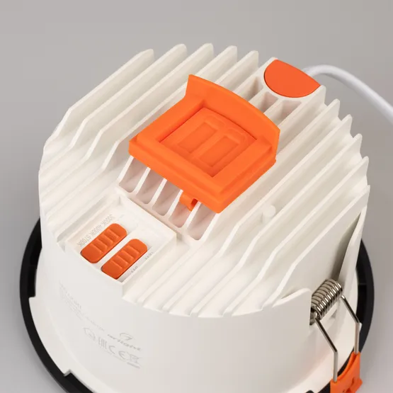 Фото #4 товара Светильник MS-ALORA-BUILT-R140-12W Day4000-MIX (BK, 60 deg, TRIAC) (Arlight, IP54 Пластик, 3 года)