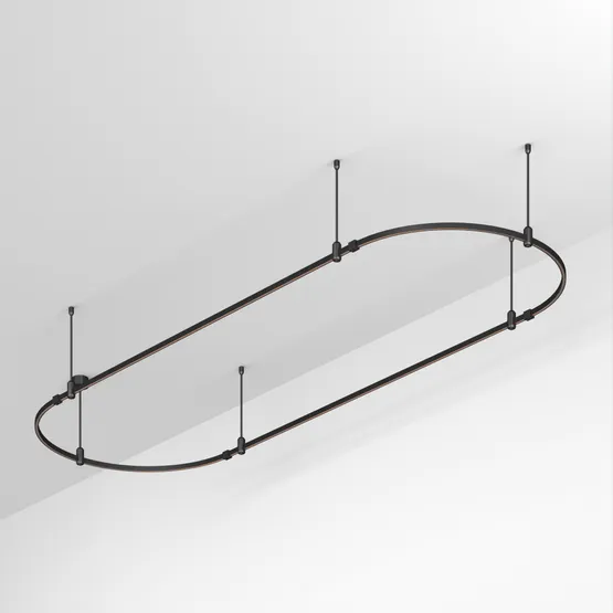 Фото товара Основание ART-APRIORI-OVAL-ROD-400-3000x1000 (BK) (Arlight, IP20 Металл, 3 года)