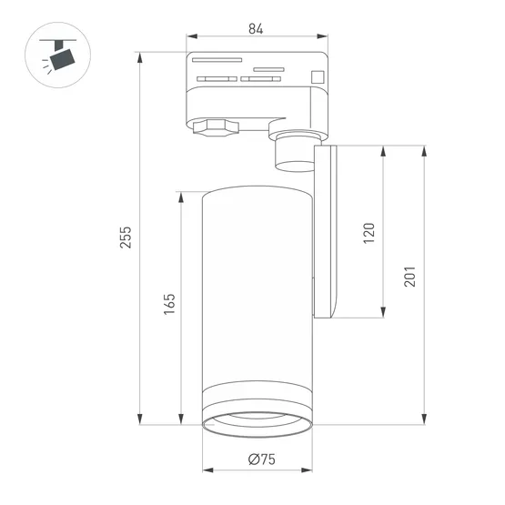 Фото #11 товара Светильник LGD-URANUS-4TR-R75-18W/25W Warm3500-MIX (WH, 20-50 deg, side holder, 230V) (Arlight, IP20 Металл, 5 лет)