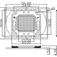 Фото #3 товара Мощный светодиод ARPL-30W-EPA-5060-WW (1050mA) (Arlight, -)