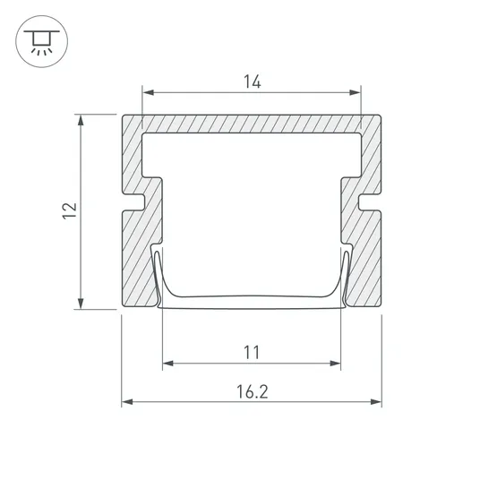Фото #2 товара Профиль PDS-SM-2000 WHITE (Arlight, Алюминий)