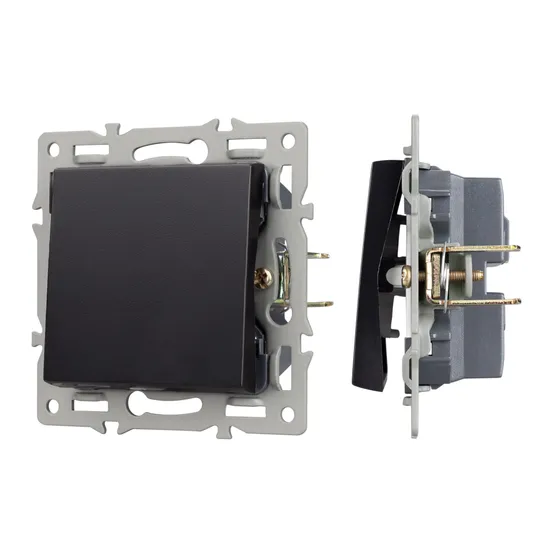 Фото #1 товара Механизм выключателя одноклавишный проходной SWT-MKP1-PL-BK (250V, 16A) (Arlight, -)