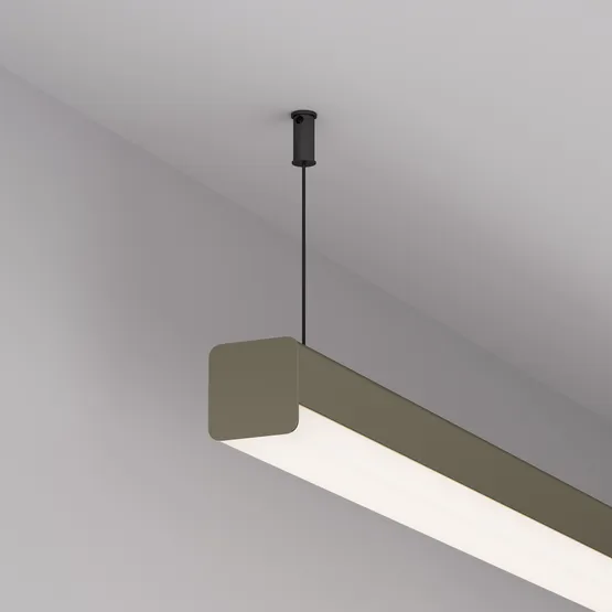 Фото #6 товара Профиль с экраном LINE-D-3030-2000 SQUARE OLIVE GREY+OPAL (Arlight, Алюминий)