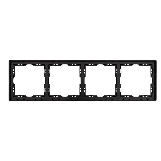 Фото #3 товара Рамка пластиковая FRM-NOBE-SFPL-4-BK (Arlight, Черный оникс)