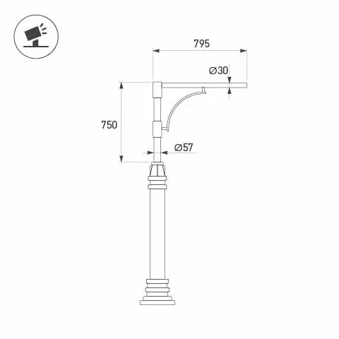 Фото #2 товара Кронштейн OXOR-SB1-1 BLACK (Arlight, Сталь)