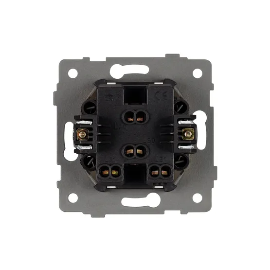 Фото #3 товара Механизм выключателя двухклавишный непроходной SWT-MK02-PL-WH-V (250V, 10A) (Arlight, -)