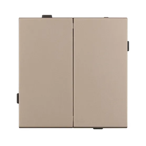 Фото #2 товара Механизм выключателя двухклавишный проходной SWT-TENDO-MKP2-PL-GD (230V, 10A) (Arlight, Песочный)