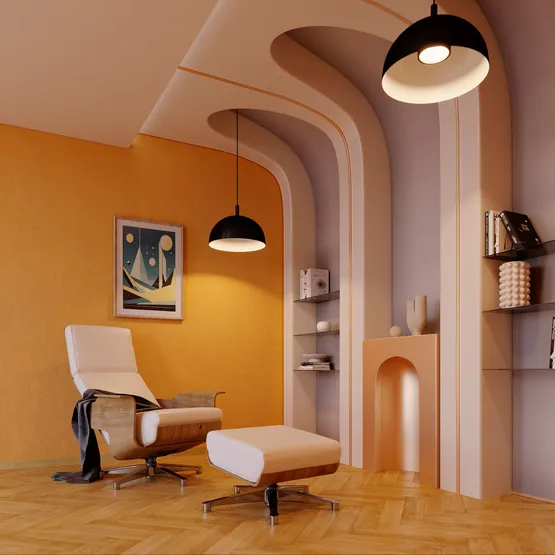 Фото #4 товара Светодиодный светильник SP-ALUME-D500xH1500-20W MIX (BK,120 deg, 230V) (Arlight, Металл)