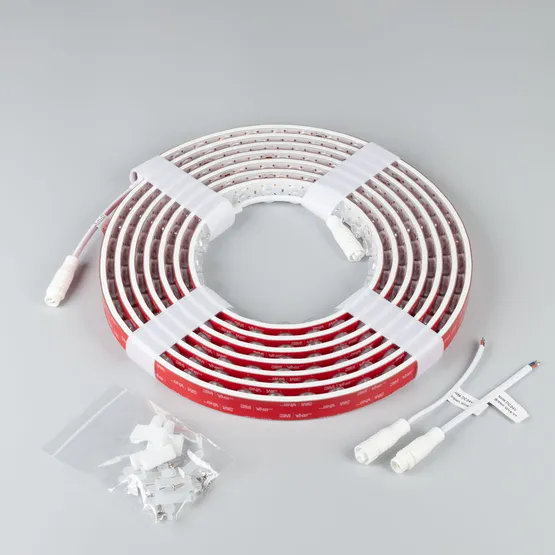 Фото #2 товара Светодиодная лента герметичная FLT-PS-A42-23mm 24V White6000 (21 W/m, IP67, 15deg, 5m) (Arlight, -)