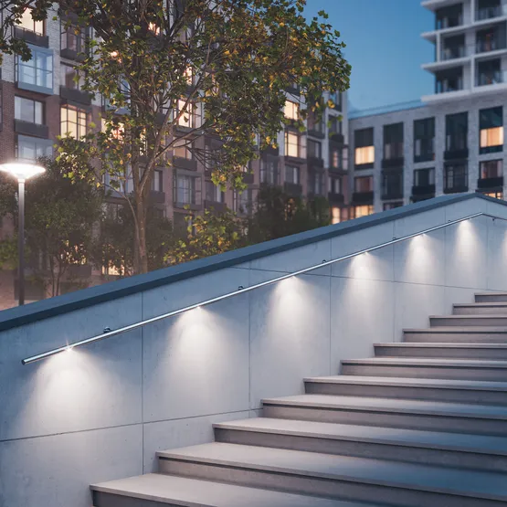 Фото #3 товара Светильник ALT-LODESTAR-HANDRAIL-R27-1.5W Day4000 (GR, 70 deg, 12-24V) (Arlight, IP67 Металл, 3 года)