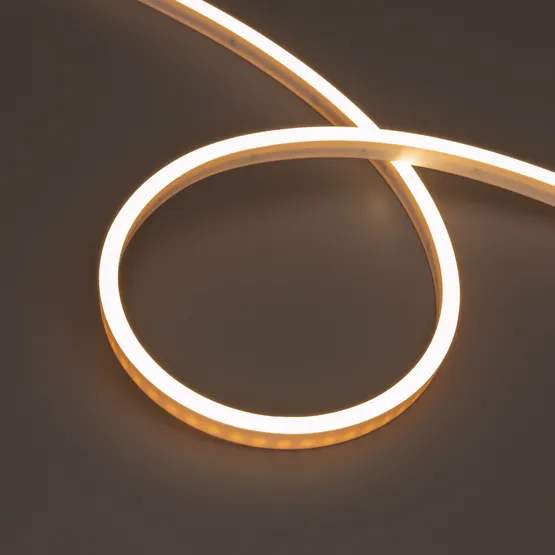 Фото #1 товара Светодиодная лента герметичная WAVE-SIDE-PU-A120-06x12mm 24V Warm3000 (8 W/m, IP68, 3m, wire x1) (Arlight, Вывод прямой, 3 года)