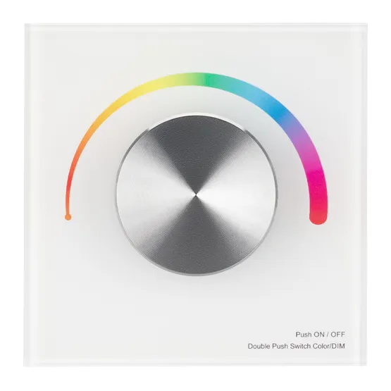 Фото #2 товара Панель SMART-P8-RGB-G-IN White (12-24V, 3x4A, Rotary, 2.4G) (Arlight, IP20 Пластик, 5 лет)