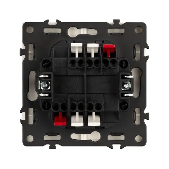 Фото #3 товара Механизм выключателя двухклавишный проходной SWT-NOBE-MKP2-SFPL-IS (230V, 10A) (Arlight, Никель)