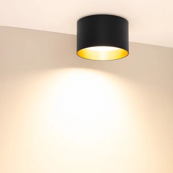 Фото #3 товара Светильник SP-BISCOTTO-R140-15W Warm3300-MIX (BK-GD, 80 deg, 230V) (Arlight, IP54 Металл, 5 лет)