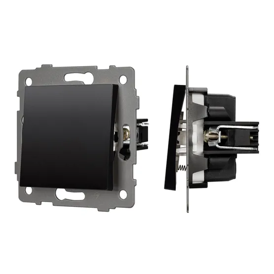 Фото #1 товара Механизм выключателя одноклавишный самовозвратный SWT-MKR1-PL-BK-V (250V, 10A) (Arlight, -)