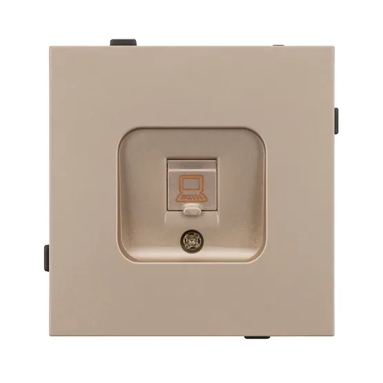 Фото #3 товара Механизм компьютерной розетки SCT-TENDO-MPC1-PL-GD (RJ-45, CAT6) (Arlight, Песочный)