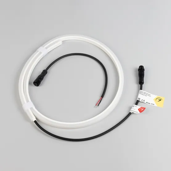 Фото #3 товара Светодиодная лента герметичная WAVE-TOP-PU-A144-10x10mm 24V Warm2700 (5 W/m, IP68, 1m, wire x1) (Arlight, Вывод боковой, 3 года)