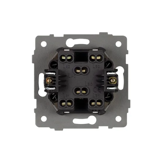 Фото #3 товара Механизм выключателя двухклавишный проходной SWT-MKP2-PL-BK-V (250V, 10A) (Arlight, -)