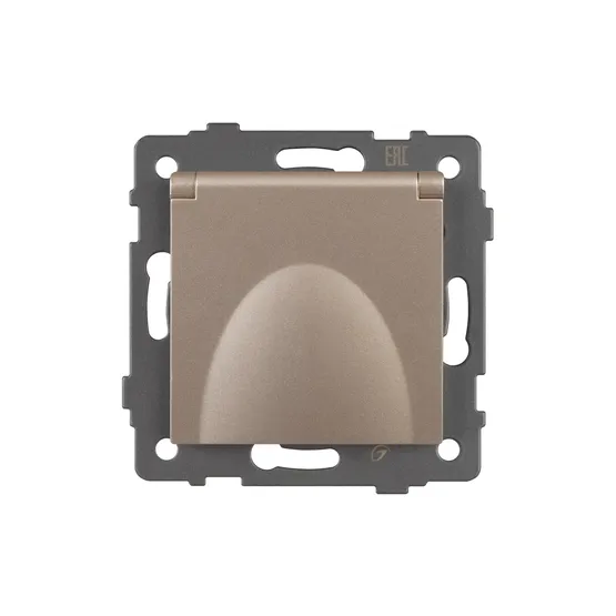 Фото #3 товара Механизм розетки влагозащищённый SCT-MCP-PL-GD-V (250V, 16A) (Arlight, -)