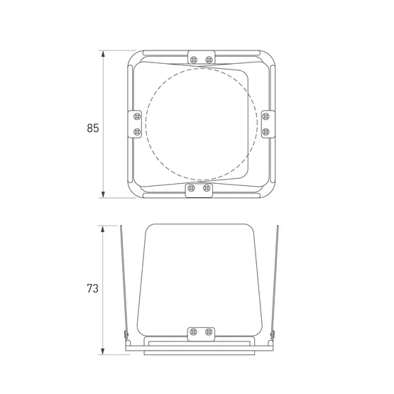 Фото #4 товара Шторки кашетирующие LGD-ARTIFACT-BARNDOOR-R65 (WH) (Arlight, Металл)