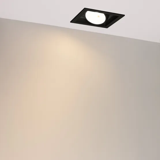 Фото #4 товара Светильник MS-VORTEX-BUILT-S140x140-30W Warm3000 (BK-BK, 50 deg, 230V) (Arlight, IP20 Металл, 5 лет)