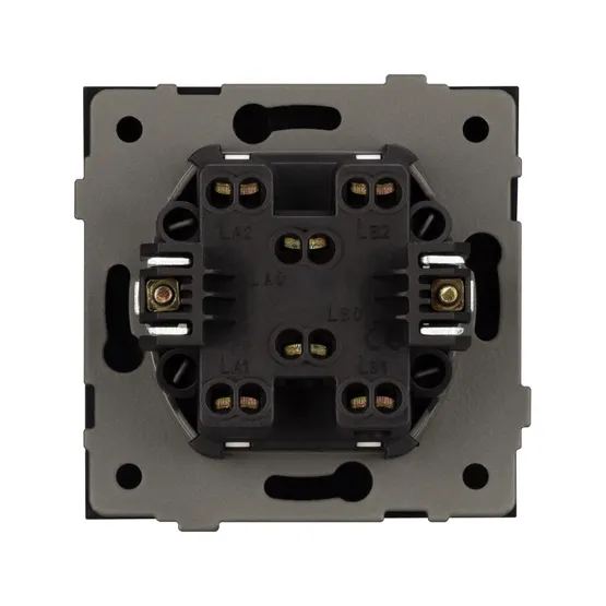 Фото #2 товара Механизм выключателя одноклавишный перекрёстный SWT-TENDO-MKX1-PL-BK (230V, 10A) (Arlight, Черный)