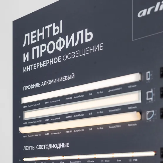 Фото #6 товара Стенд Ленты и Профиль ARL-COMBO-03-830х600mm (230V) (Arlight, -)