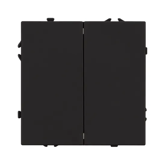 Фото #2 товара Механизм выключателя двухклавишный проходной SWT-NOBE-MKP2-SFPL-BK (230V, 10A) (Arlight, Черный оникс)