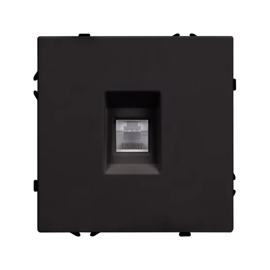 Фото #3 товара Механизм компьютерной розетки SCT-NOBE-MPC1-SFPL-BK (RJ-45, CAT6) (Arlight, Черный оникс)