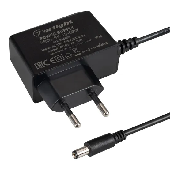 Фото #1 товара Блок питания ARDV-SP-10-5BW (5V, 2A, 10W) (Arlight, Адаптер, 5 лет)