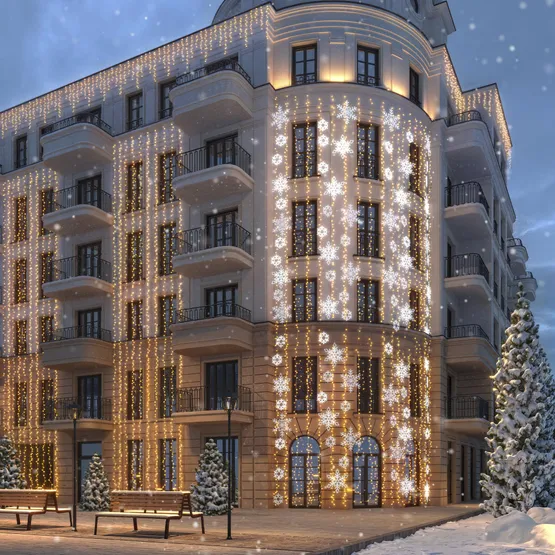 Фото #3 товара Фигура cветодиодная ARD-SNOWFLAKE-M7-450x375-108LED Warm (230V, 6.5W) (Ardecoled, IP65)